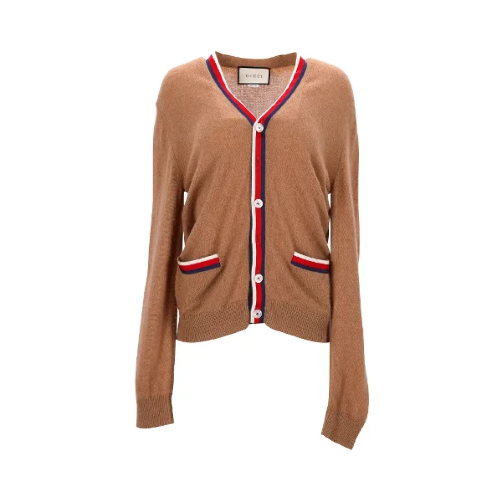 Gucci Vintage Pre-owned Cashmere tops Brown Dames