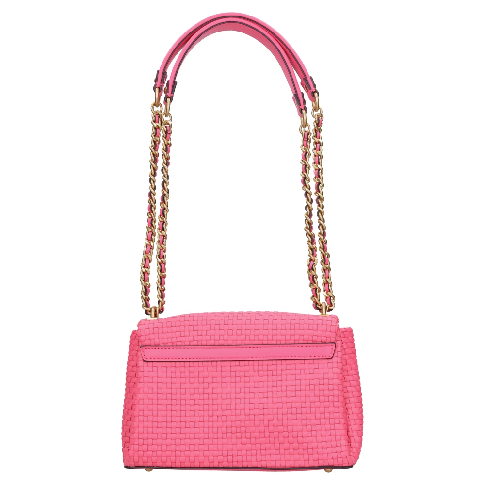 Guess Schoudertas van Geweven Kunstleer Pink Dames