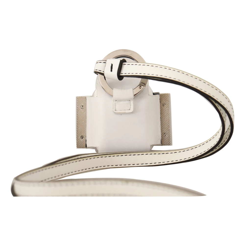 Dolce & Gabbana Stijlvolle Leren Airpods Hoes Black Dames