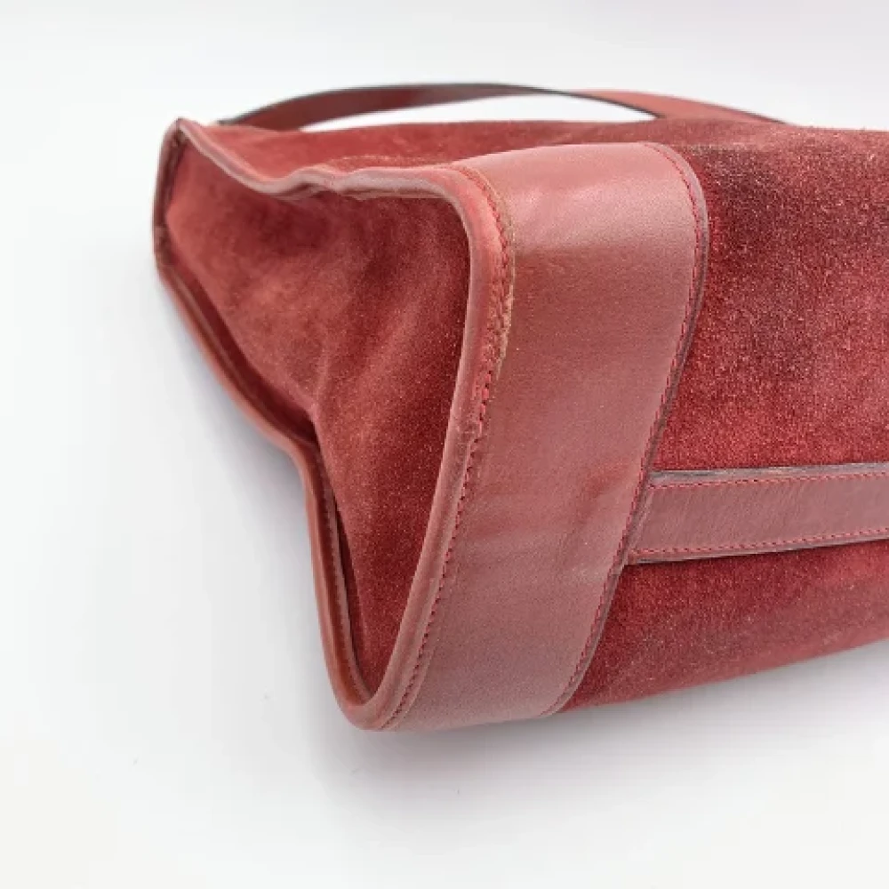 Gucci Vintage Pre-owned Suede handbags Red Dames