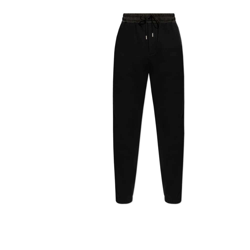 Saint Laurent Zwarte katoenen joggingbroek in trainingspakstijl Black Heren