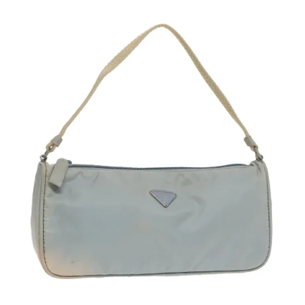Prada Vintage Pre-owned Nylon pouches Blue Dames