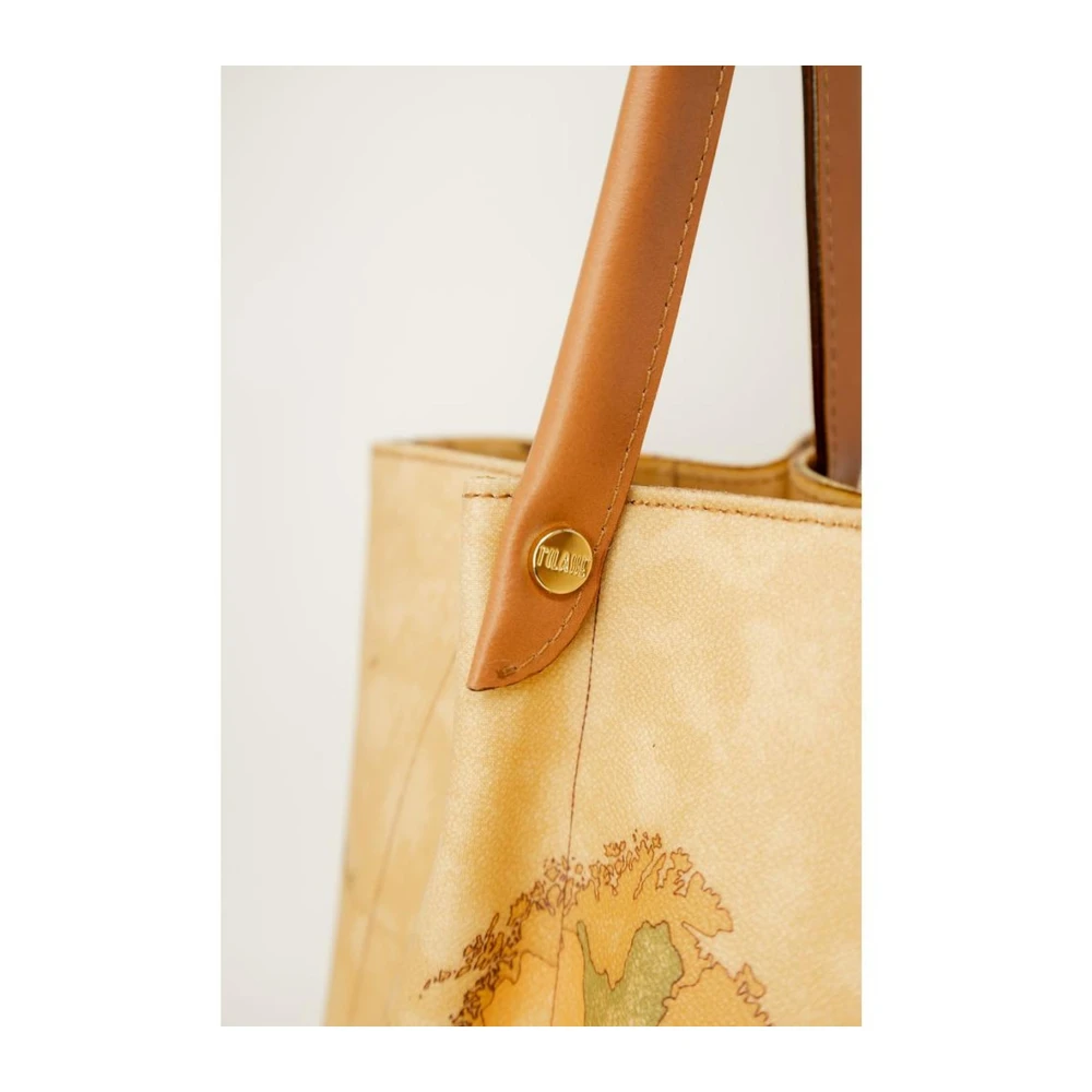 Alviero Martini 1a Classe Luxe Leren Handtas met Synthetische Accenten Beige Dames