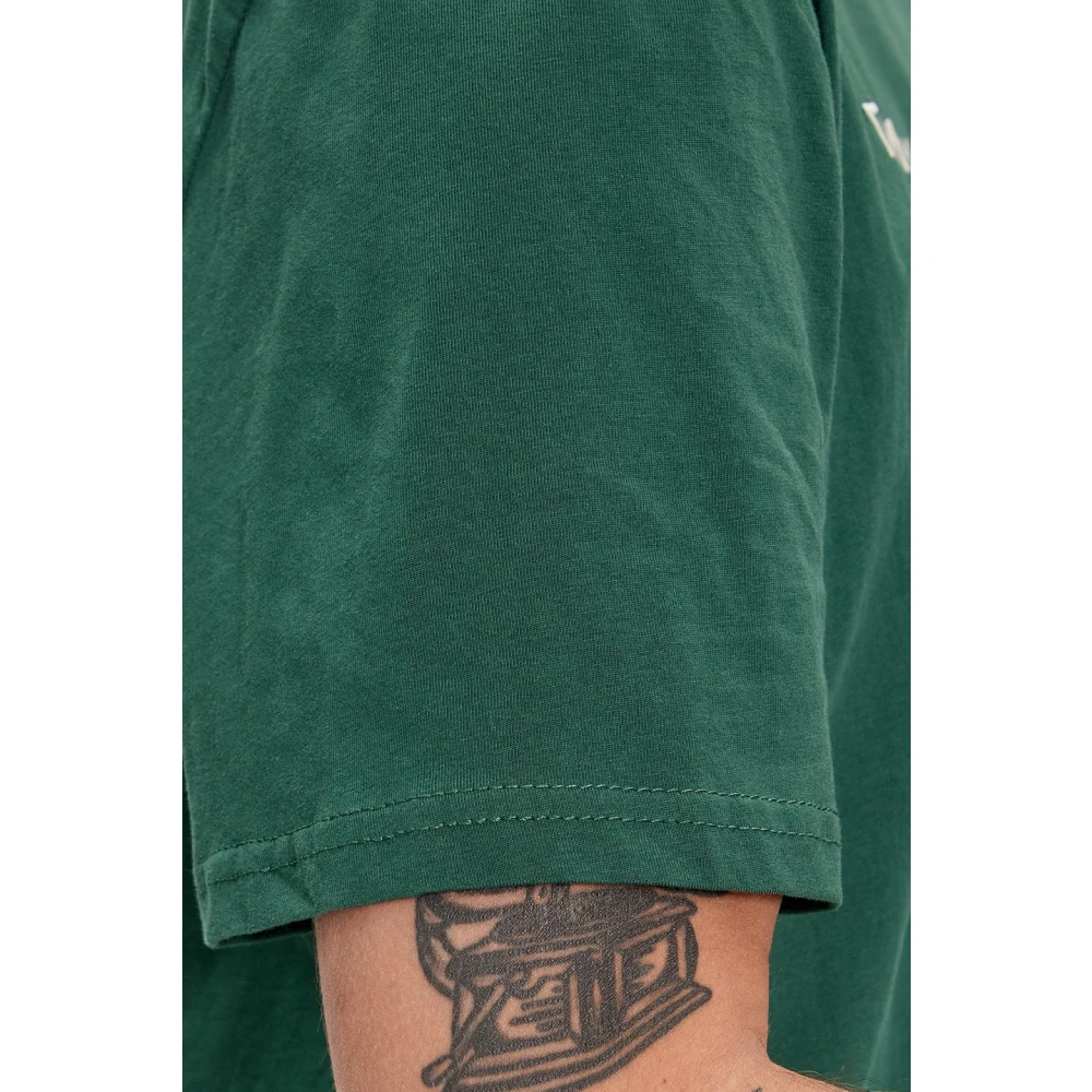 Tommy Jeans Linear Logo T-Shirt Green Heren