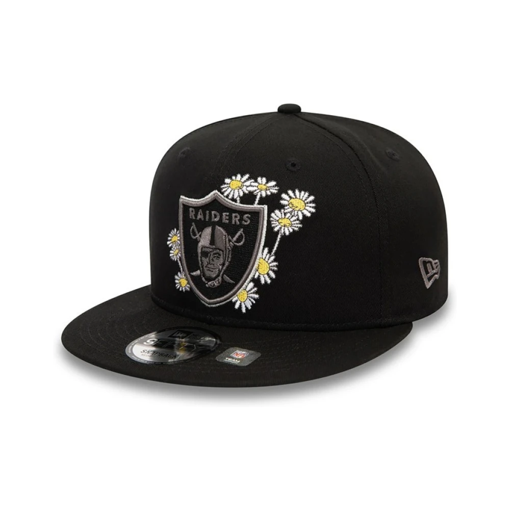 new era Zwarte Raiders Seizoensbloempet Black Heren