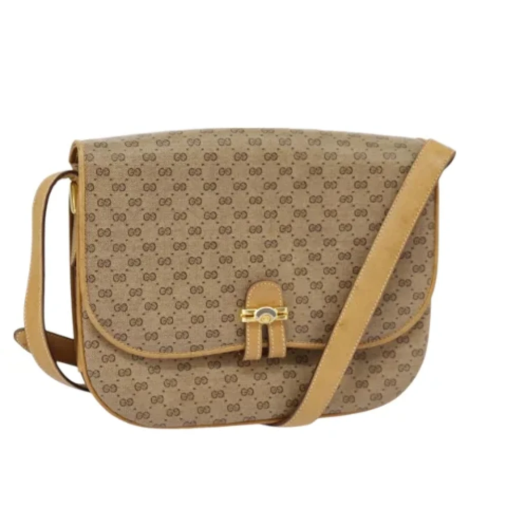Gucci Vintage Pre-owned Canvas gucci-bags Beige Dames