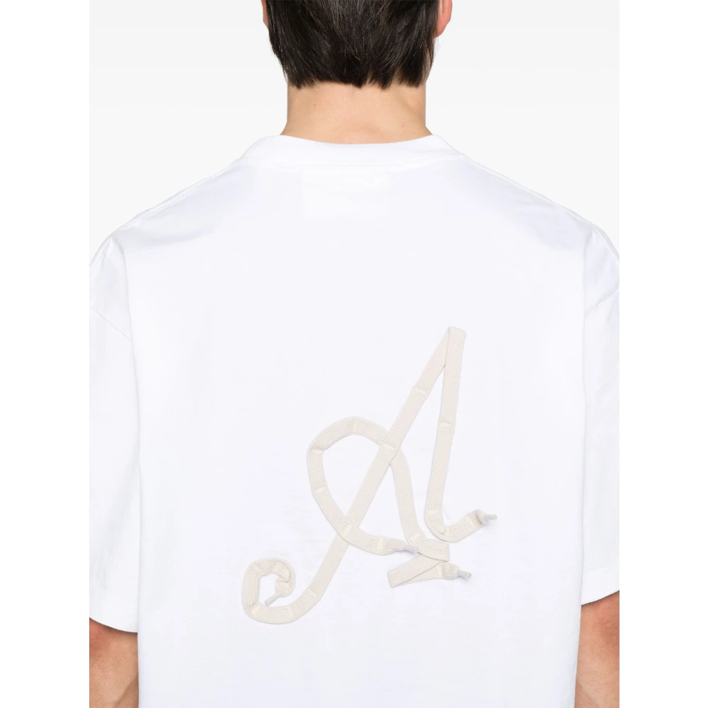 Axel Arigato T-shirt met Veters White Heren