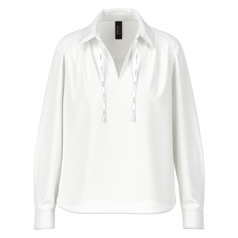 Marc Cain Women's White Ramie Slip Blouse - Blouses - M - Blouses & Shirts