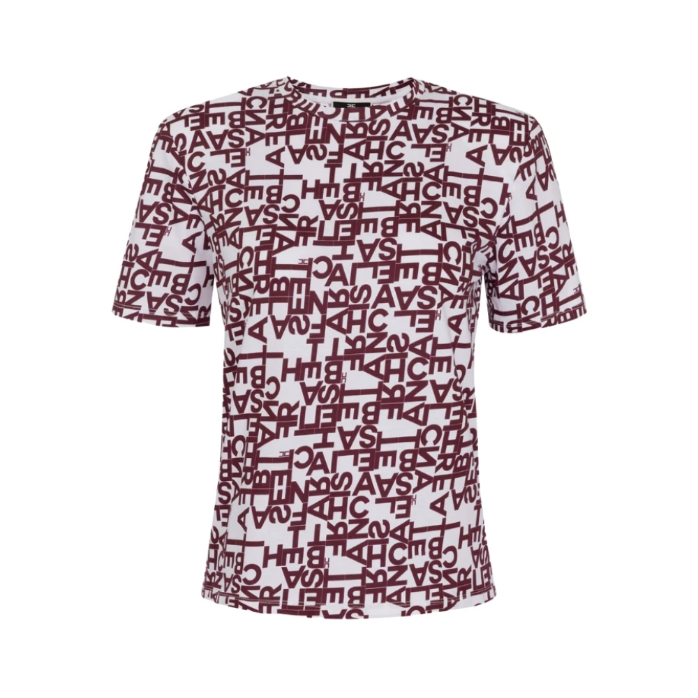 Elisabetta Franchi Gestreept T-shirt voor vrouwen Multicolor Dames
