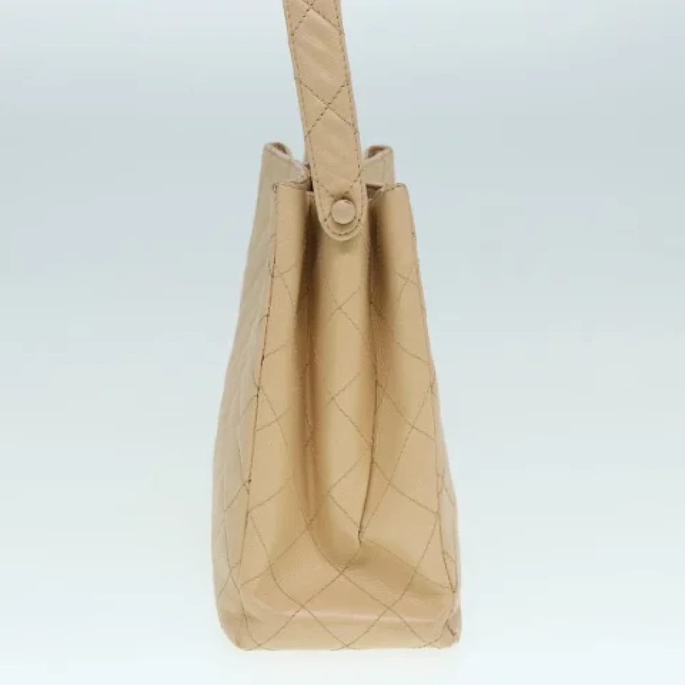 Chanel Vintage Pre-owned Leather shoulder-bags Beige Dames