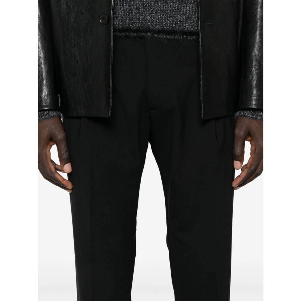 Dondup Zwarte broek met drukknoopsluiting Black Heren