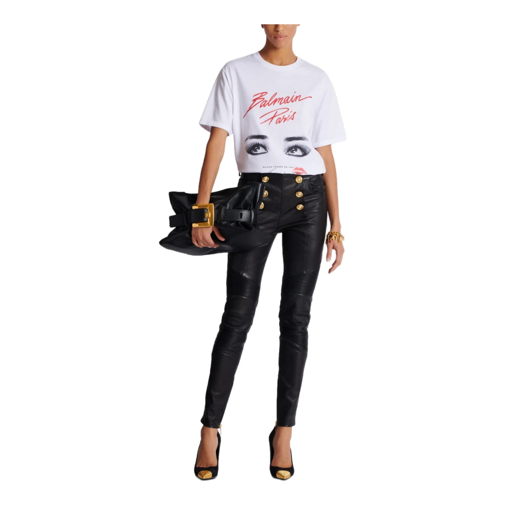 Balmain Kortmouw Schoonheid T-shirt White Dames