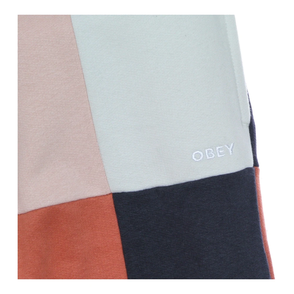 Obey Fleece Trainingspak Broek Blok Ontwerp Multicolor Dames