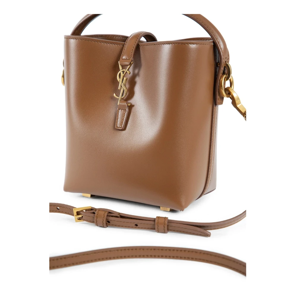 Saint Laurent Mini Schoudertas met Cassandre-sluiting Brown Dames