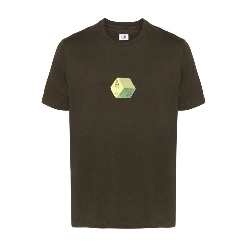 C.P. Company Korte Mouw Grafische Print T-Shirt Green Heren