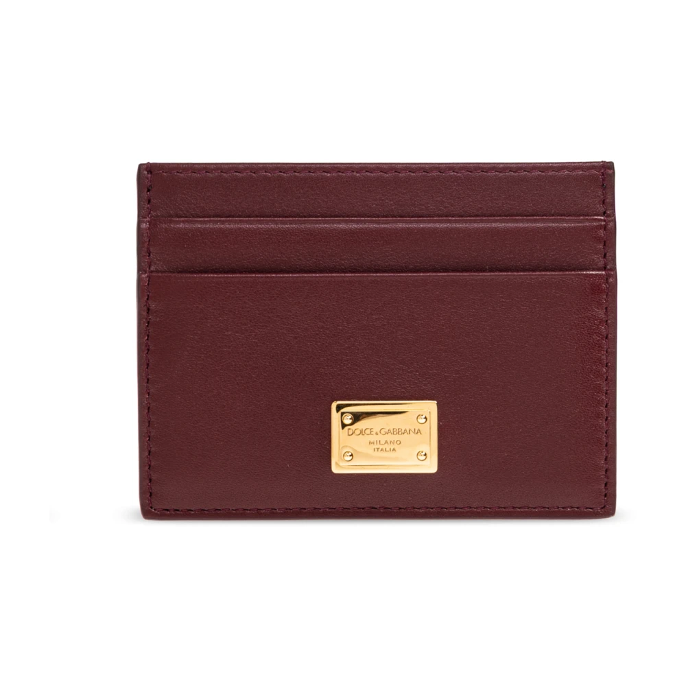 Dolce & Gabbana Women's Bordeaux Leather Cardholder