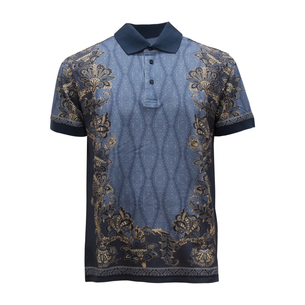 Etro Men's Blue O3721 Shirt - Polo Shirts - S - Tops