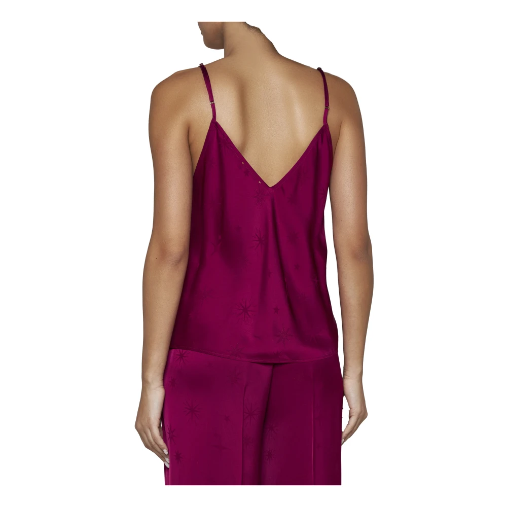 Forte Elegante Zijden Top Red Dames