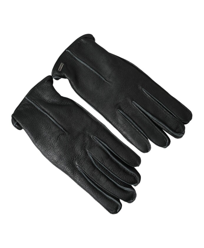 black-leather-biker-gloves