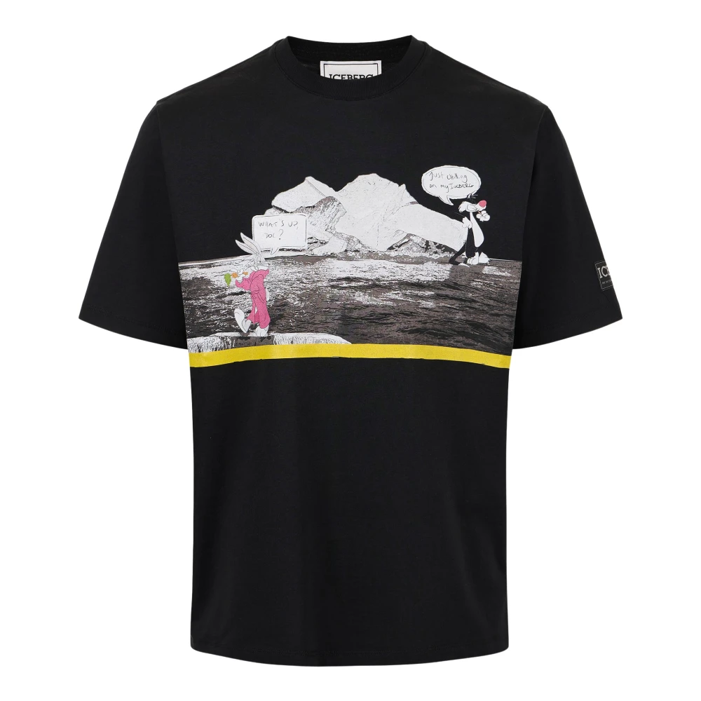 Iceberg - Tops > T-Shirts - Black - Iceberg - Modalova