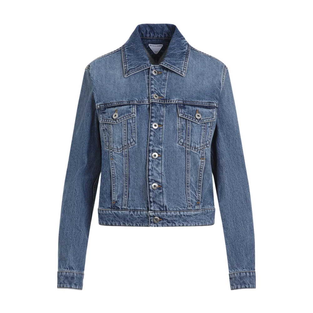 Bottega Veneta Blauwe Katoenen Jas voor Vrouwen Blue Dames
