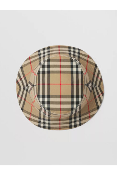 Vintage Check Teknisk Bomullsbucket Hat