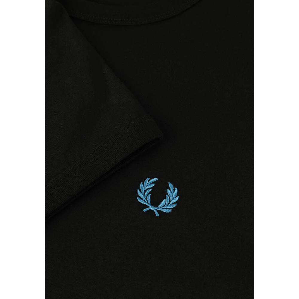 Fred Perry Groen Ringer T-shirt voor heren Black Heren