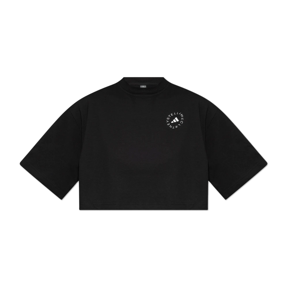 Adidas by stella mccartney Logo T-shirt Black Dames