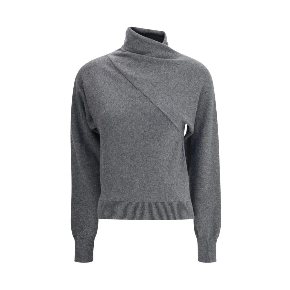 Tom Ford Women's Gray Cashmere Knitwear, M, Cashmere Turtleneck Jumper