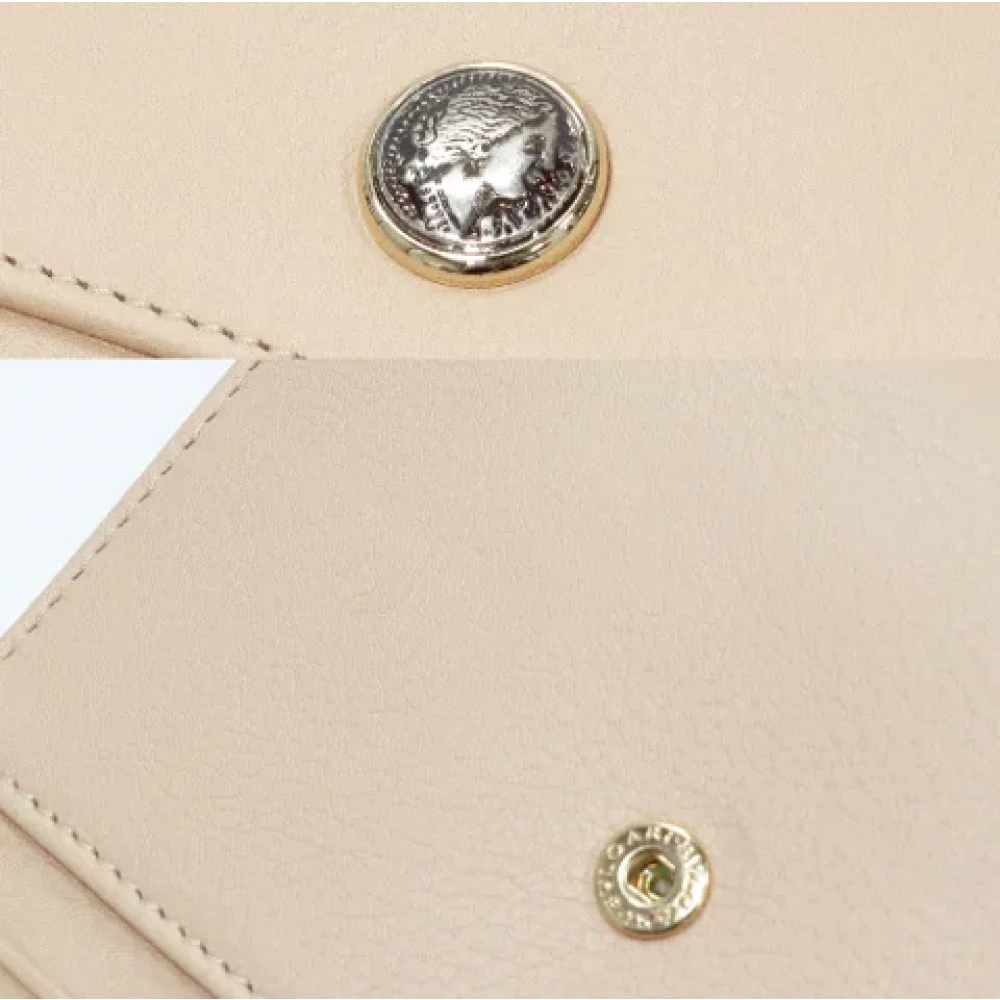 Bvlgari Vintage Pre-owned Leather wallets Beige Dames