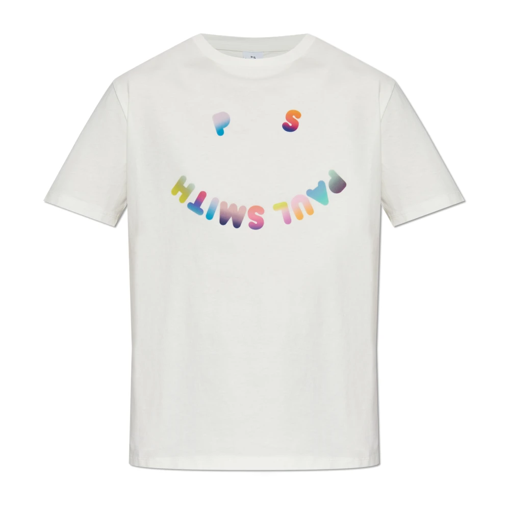 PS By Paul Smith T-shirt med tryckt logotyp White, Dam