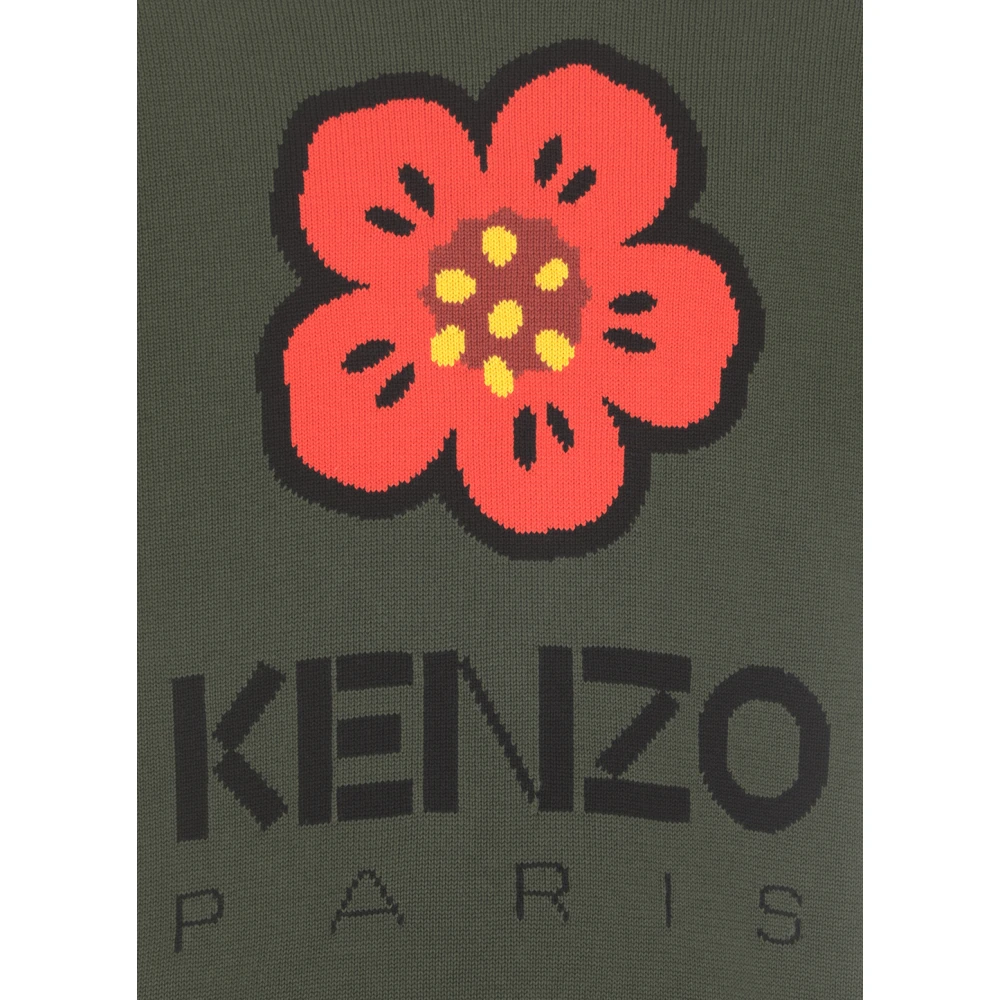 Kenzo Round-neck Knitwear Green Heren