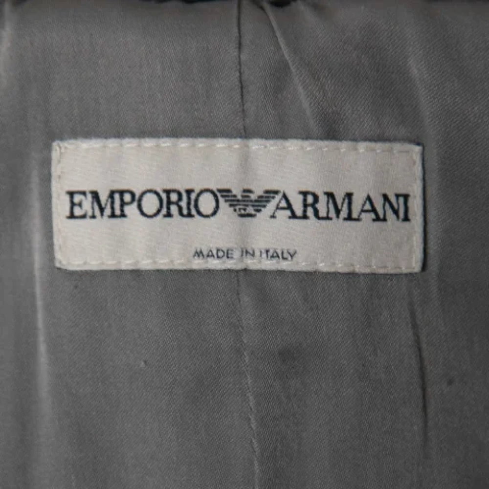Armani Pre-owned Satin outerwear Gray Dames