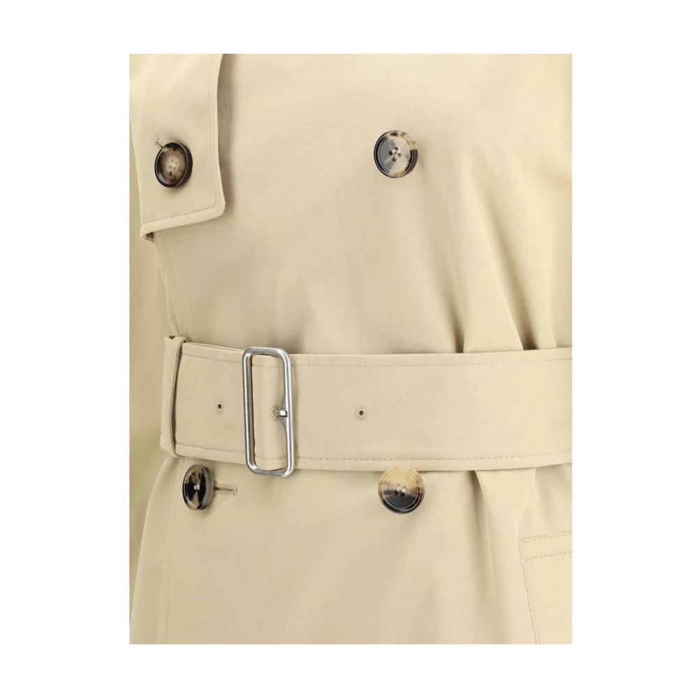 Burberry Geruite Kraag Trenchcoat Model 80455641 Beige Dames