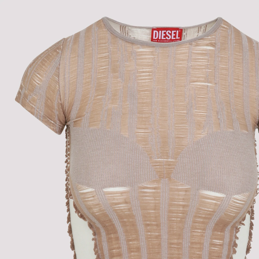 Diesel Neutrale Topkleding voor Vrouwen Ss25 Beige Dames