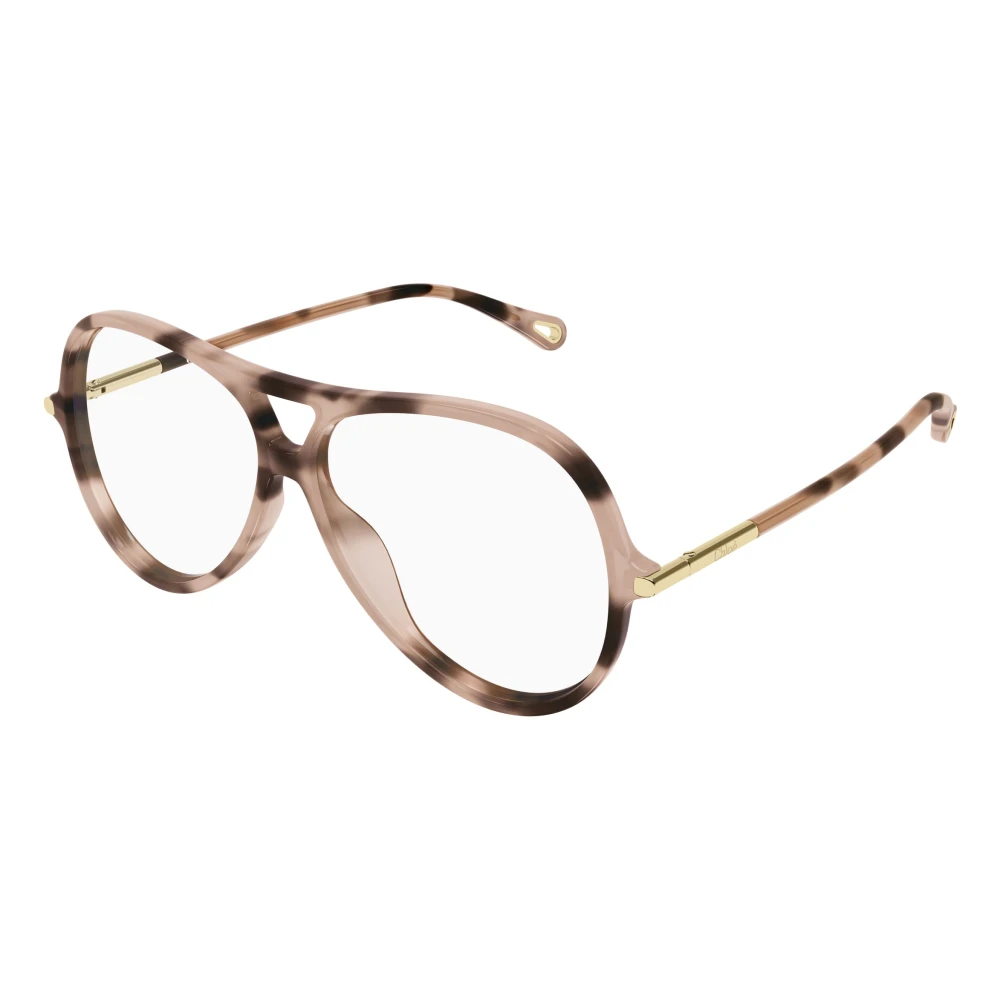 Chloé Ch0398o 003 Woman Optical Frames Acetate Havana Transparent Round - Image 2