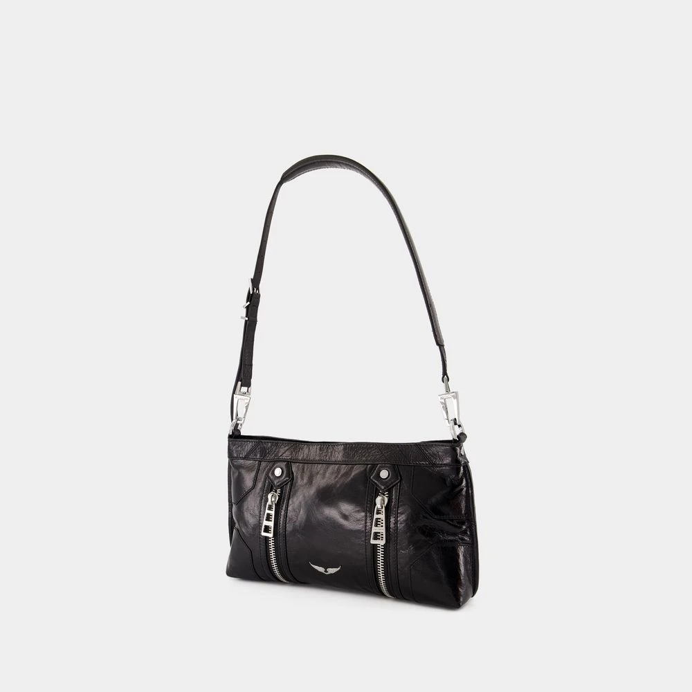 Zadig & Voltaire Zwarte leren crossbodytas Black Dames