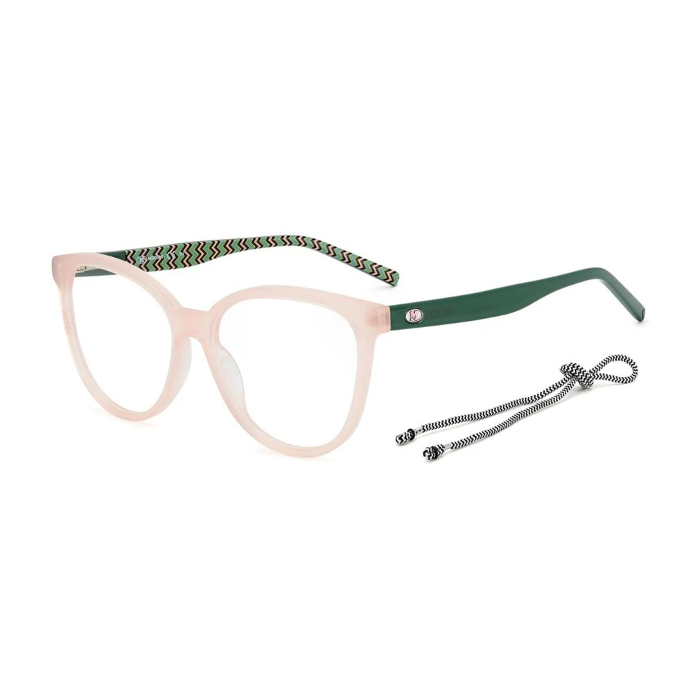 M Missoni Women's Pink Glasses, One Size, Multicolor Acetate Frames With Dial