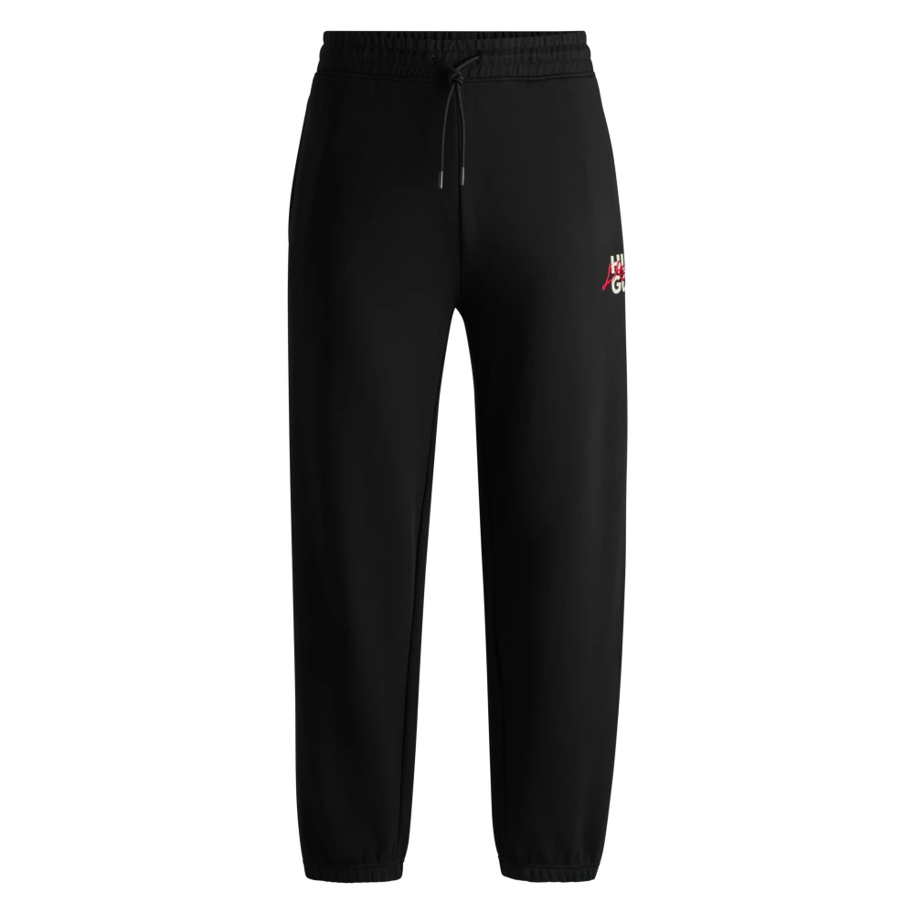Hugo Boss Logo Print Joggers Black Heren