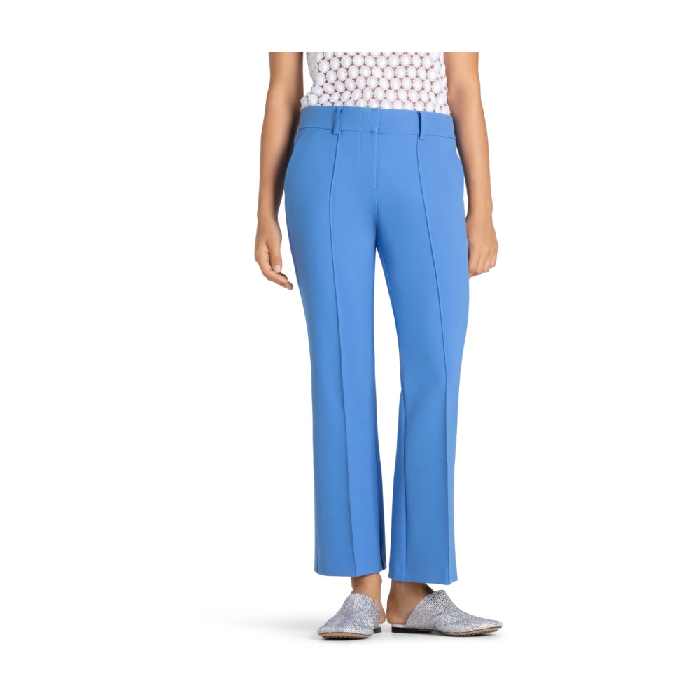 CAMBIO Iris Paarse Broek met Rechte Pijpen Blue Dames