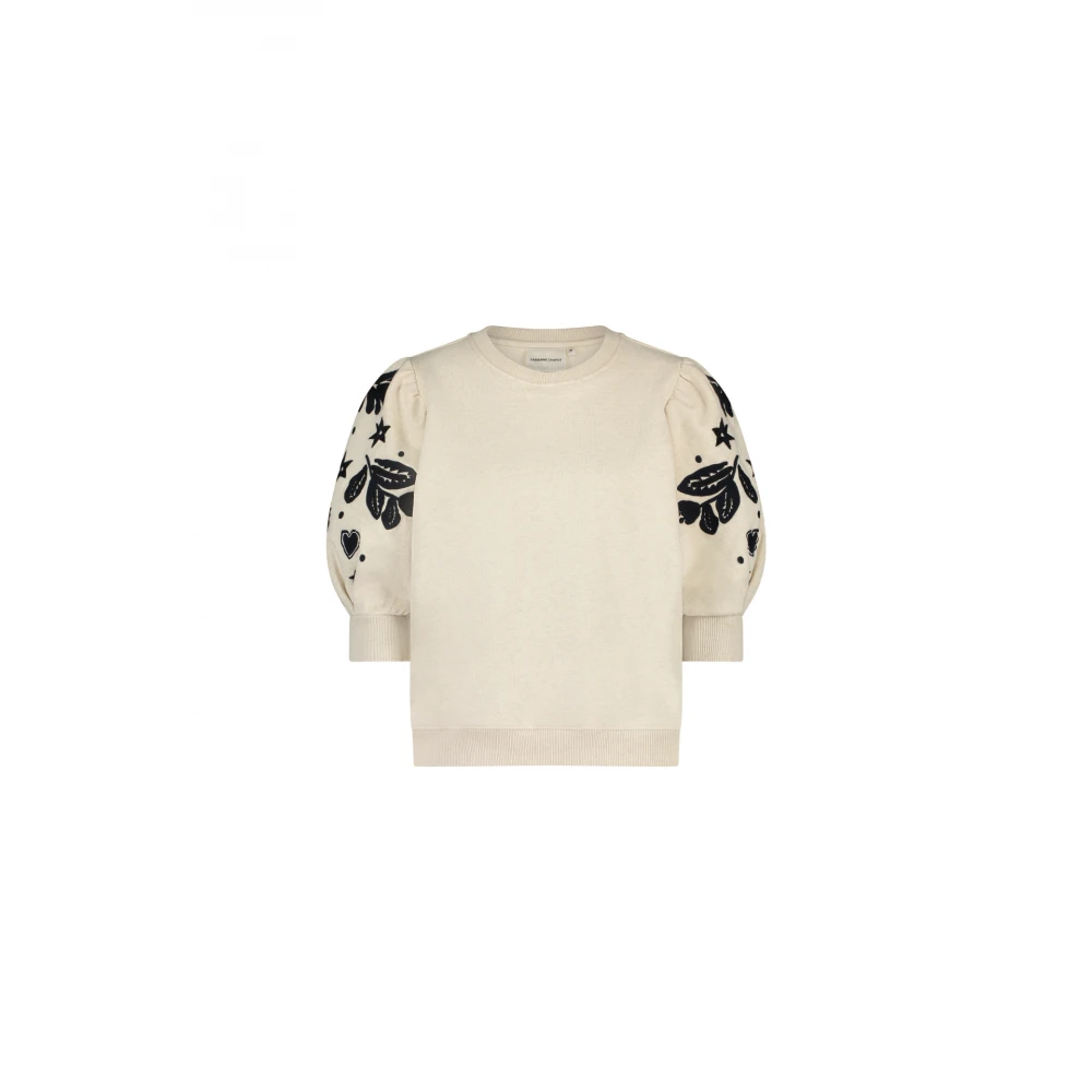 Fabienne Chapot Beige Bloemen Trui Beige Dames