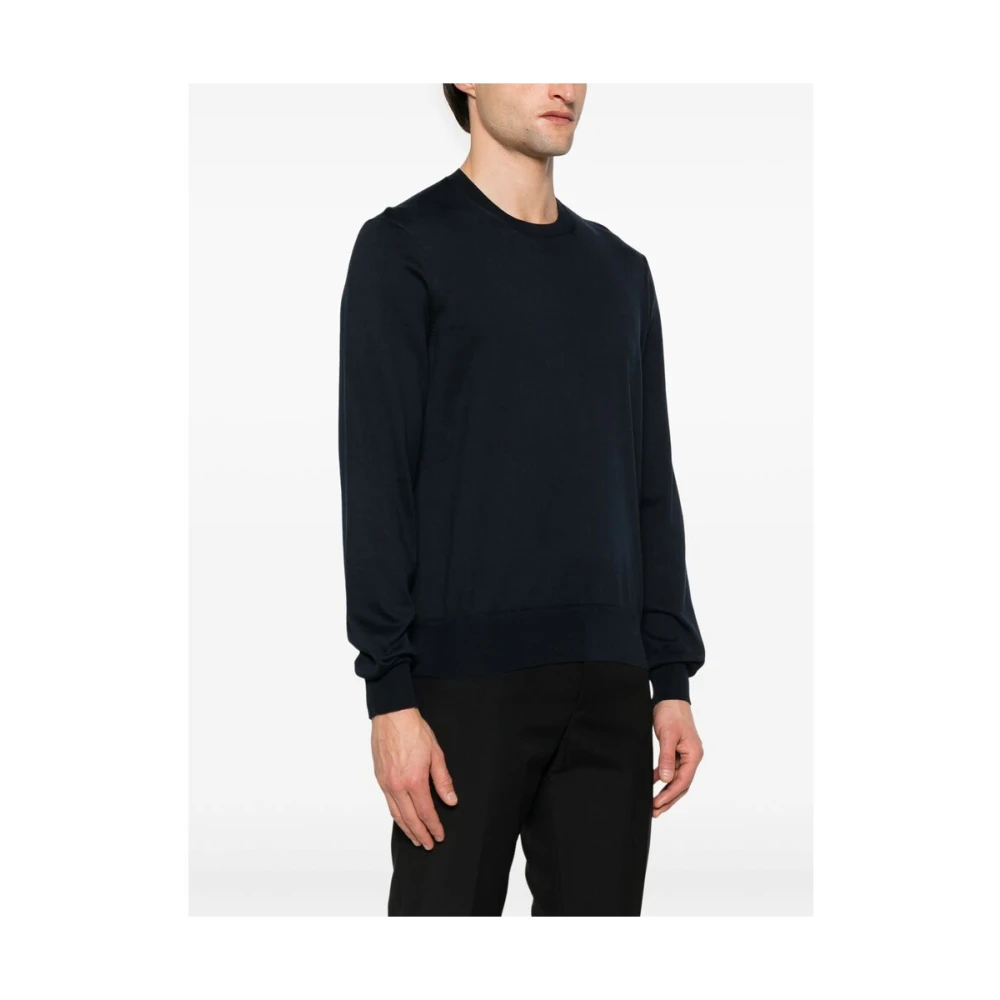 Tom Ford Navy Blue Crew Neck Sweater Blue Heren