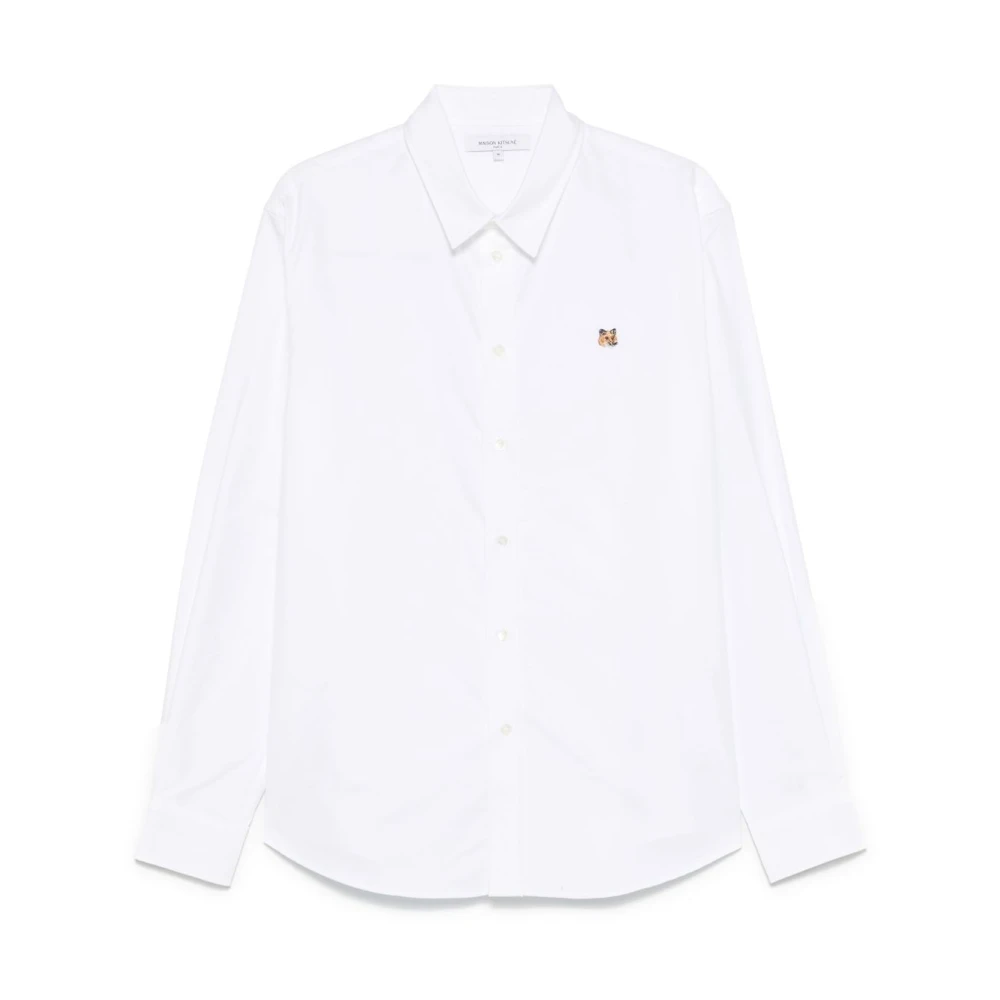 Maison Kitsuné White Fox Head Shirt - Male - Formal Shirts - M - Shirts