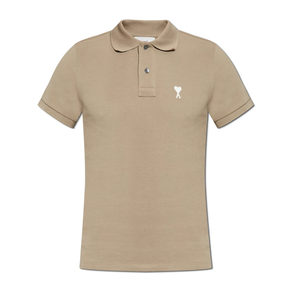 Ami Paris Polo met logo Green Dames