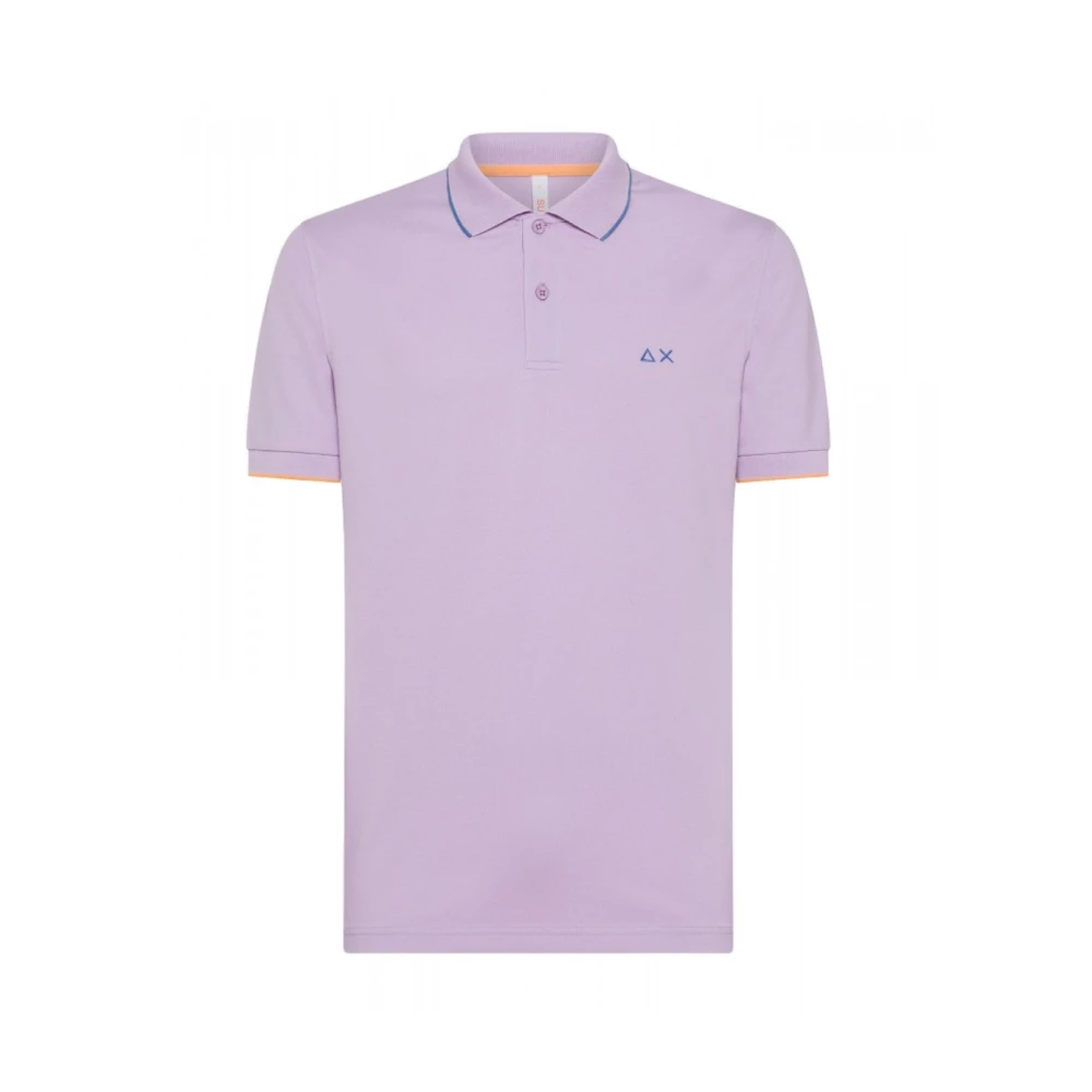 Sun68 Slim Profiel Polo Shirt Lila Purple Heren