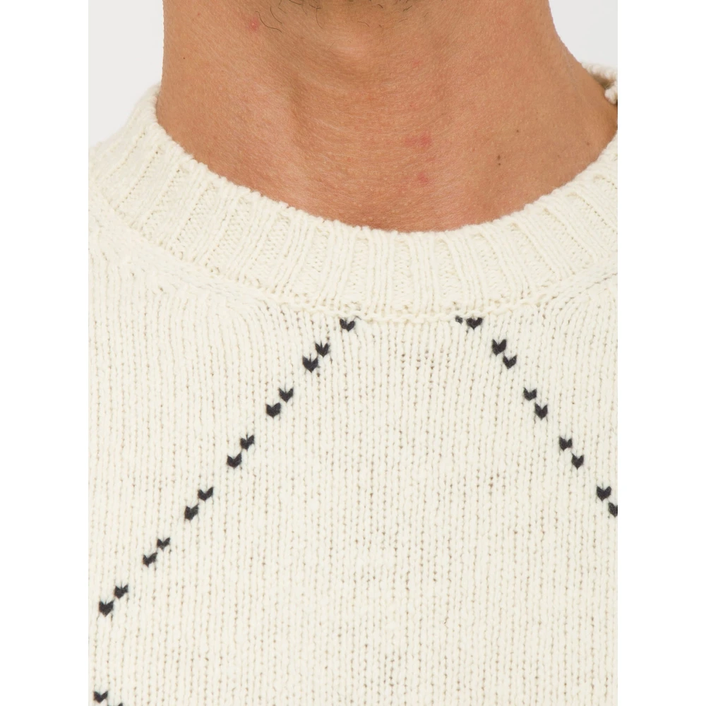 Eleventy Ivoor Ronde Hals Sweater Beige Heren