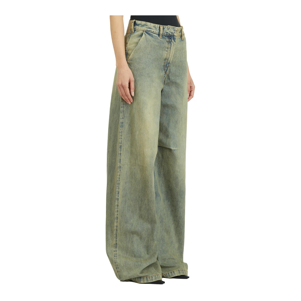 Entire Studios Denim Surface Wave Broek Blue Dames