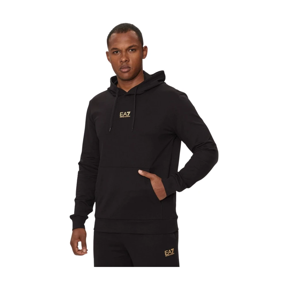 Emporio Armani Ea7 Mannelijk Zwart Hoodies & Sweatvesten Heren, S, Hoodies