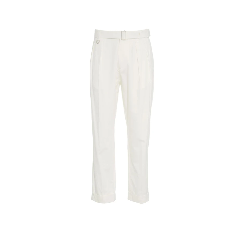 Paolo Pecora Witte Chino Broek Getailleerde Stijlvolle White Heren