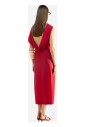 robe-midi-rouge-asymetrique-drapee